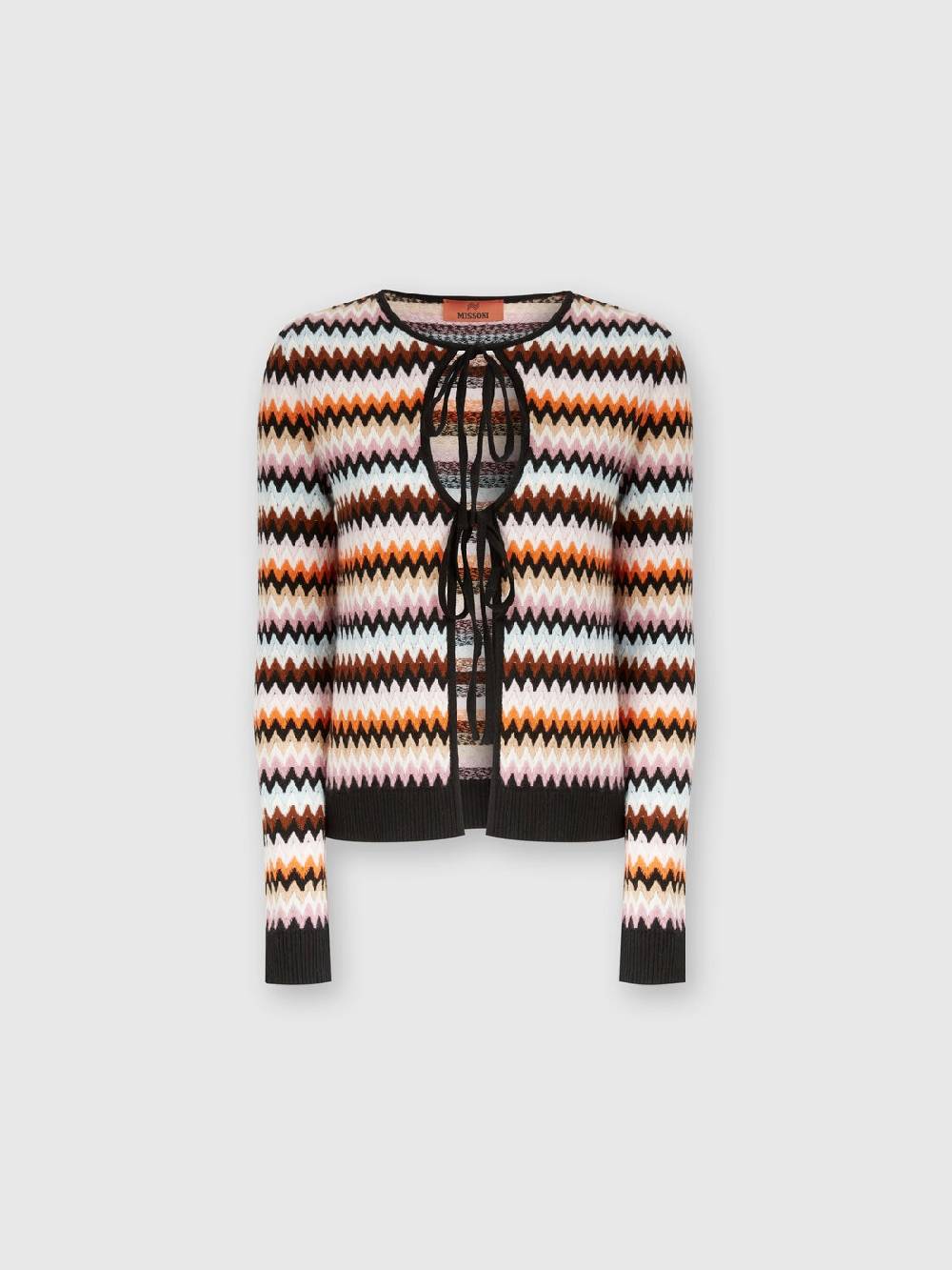 Missoni Cardigan in lana zig zag con profili a contrasto Shopping Online