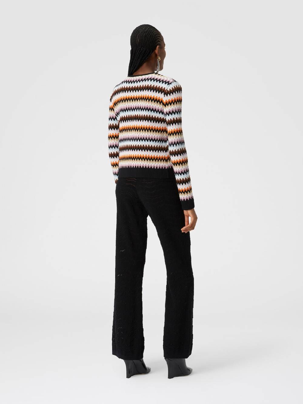 Missoni Cardigan in lana zig zag con profili a contrasto Shopping Online