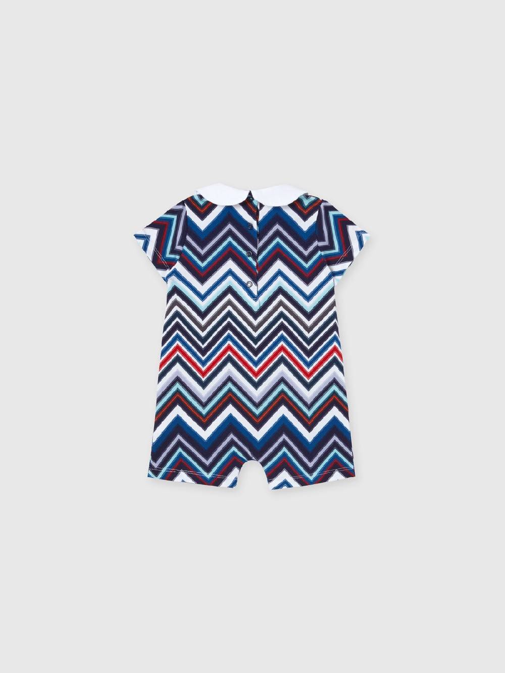 Missoni Set due pezzi con tutina e zuccotto in cotone chevron Presa