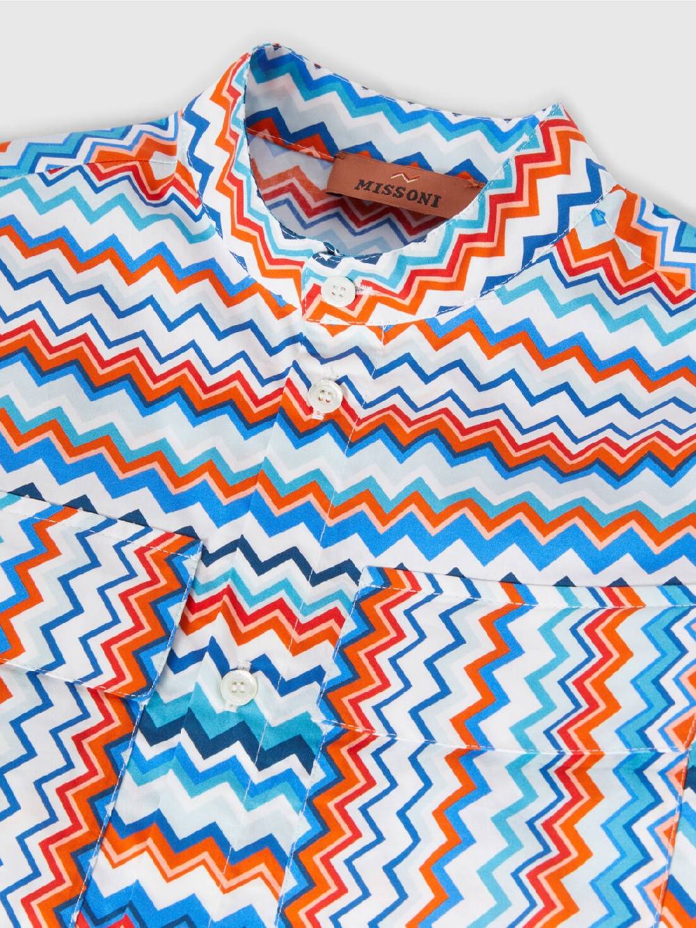 Missoni Camicia a maniche corte in cotone zig zag Saldi