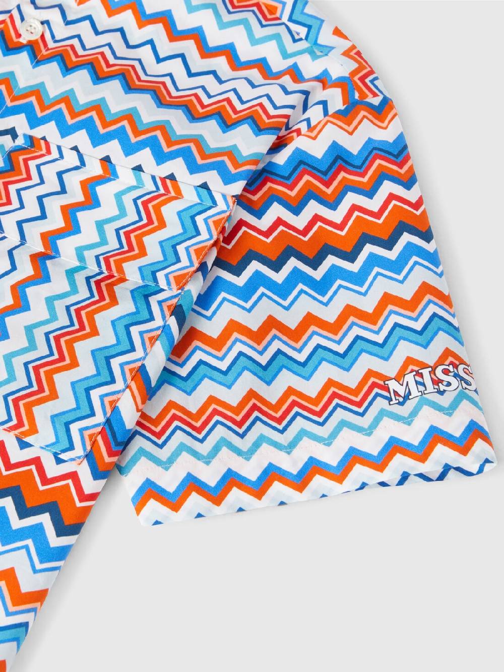 Missoni Camicia a maniche corte in cotone zig zag Saldi