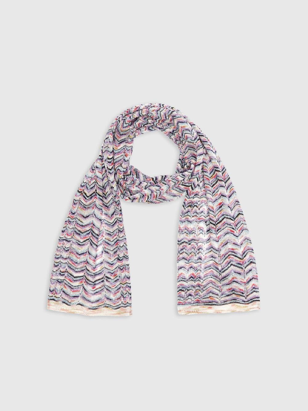 Missoni Sciarpa in viscosa e cotone zig zag