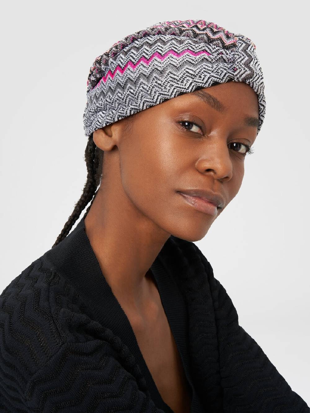 Missoni Turbante in viscosa zig zag Nuova