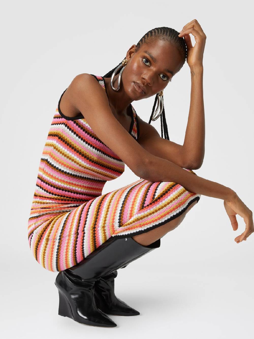 Missoni Gonna midi in cotone e viscosa zig zag Italy