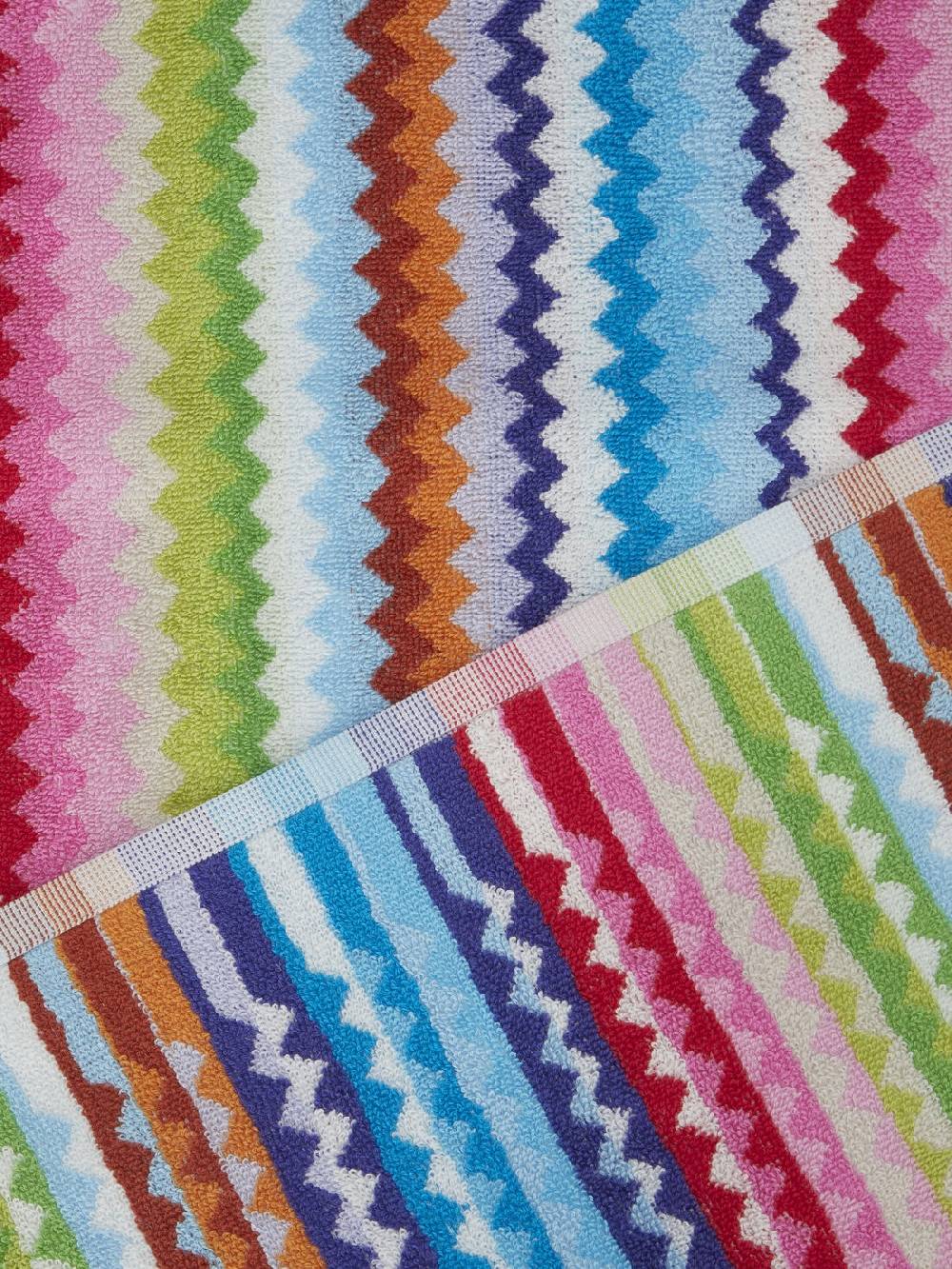 Missoni Set 2 pezzi di asciugamani da bagno Riverbero in spugna di cotone zig zag Promozione