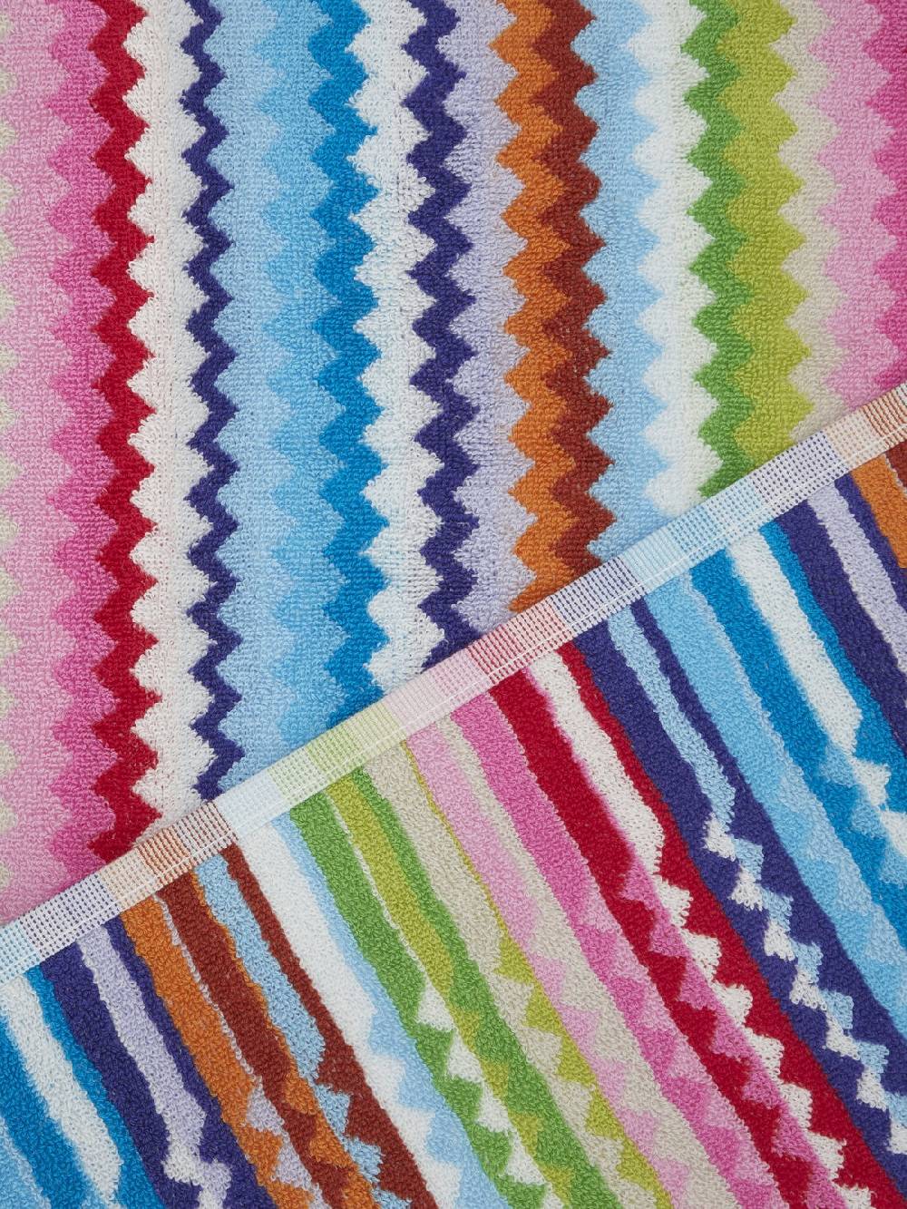 Missoni Set 3 pezzi di asciugamani da bagno Riverbero in spugna di cotone zig zag Spedizione Gratuita