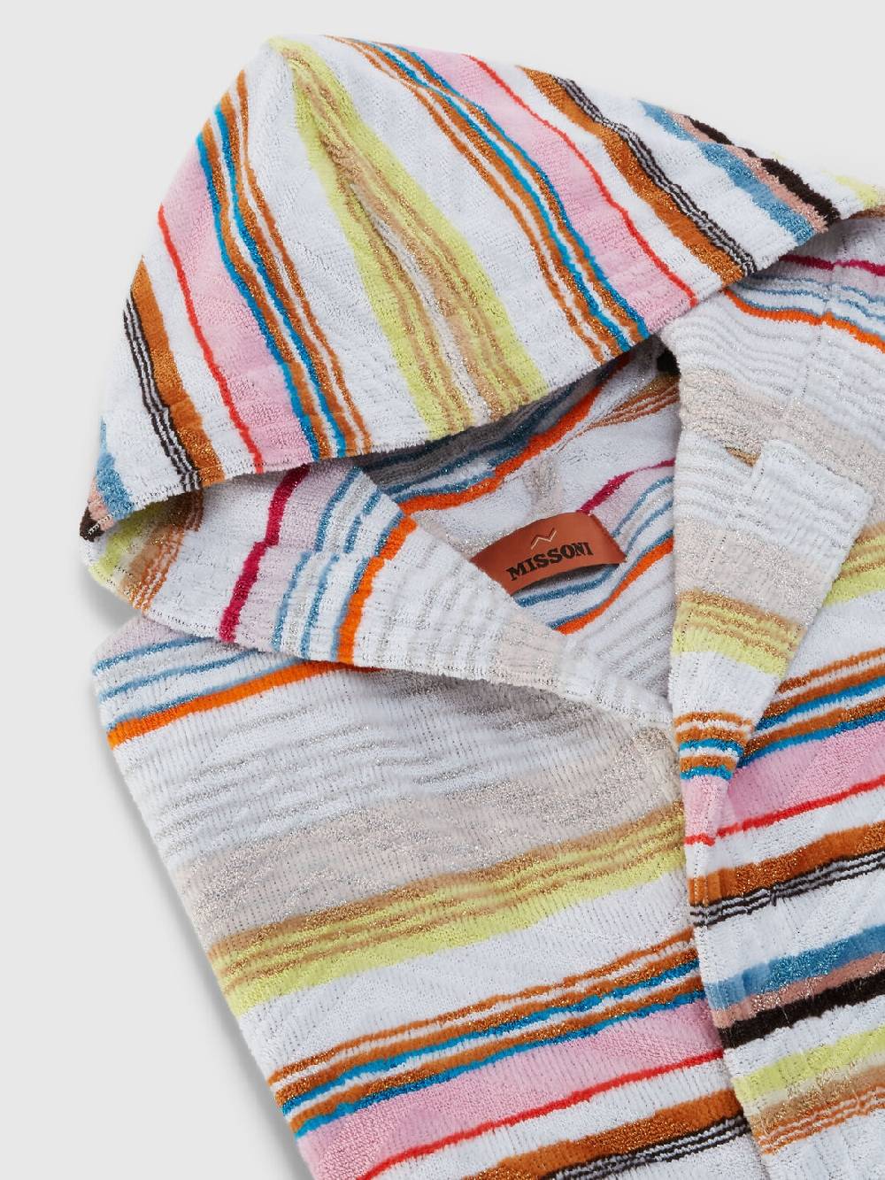 Missoni Accappatoio corto Moonshadow in spugna di cotone con lurex Sconto