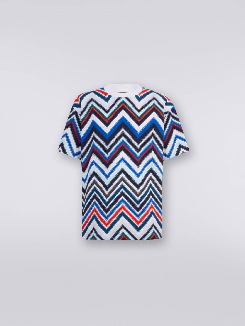 Missoni T-shirt oversize in cotone zig zag Nuova