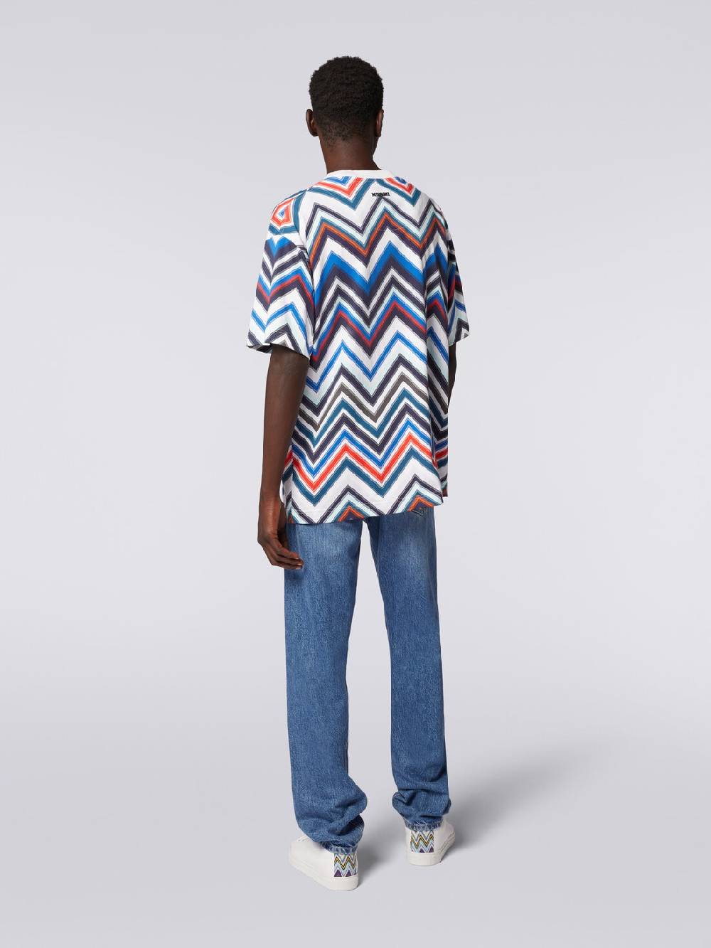 Missoni T-shirt oversize in cotone zig zag Nuova