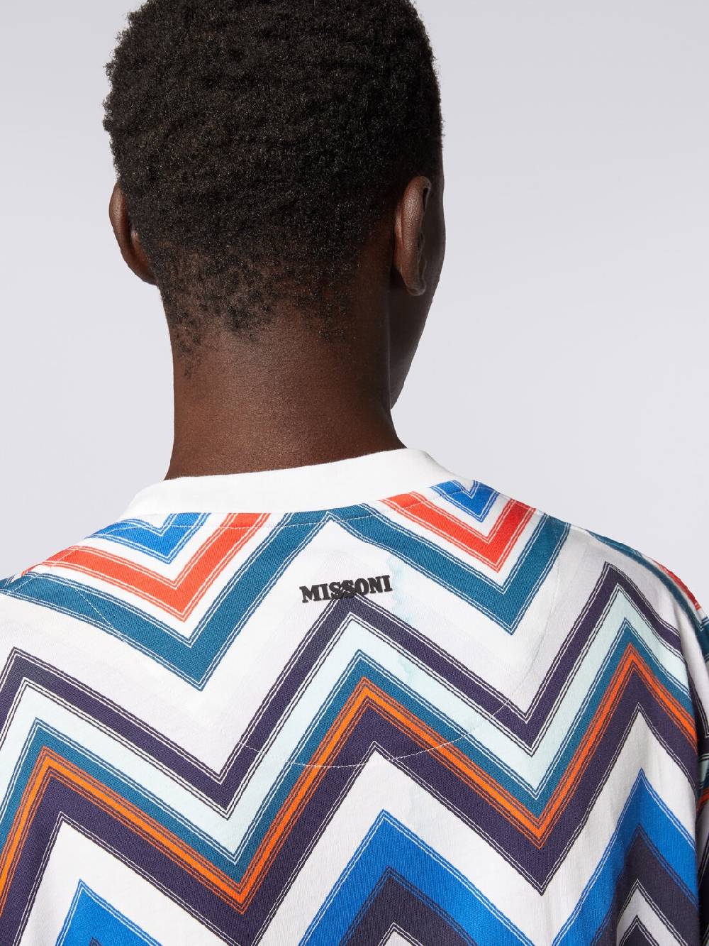 Missoni T-shirt oversize in cotone zig zag Nuova