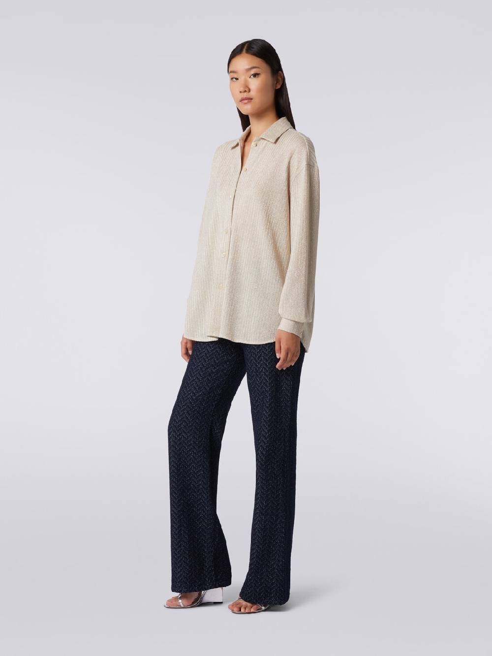 Missoni Camicia oversize in cotone e viscosa lamé Hotsell