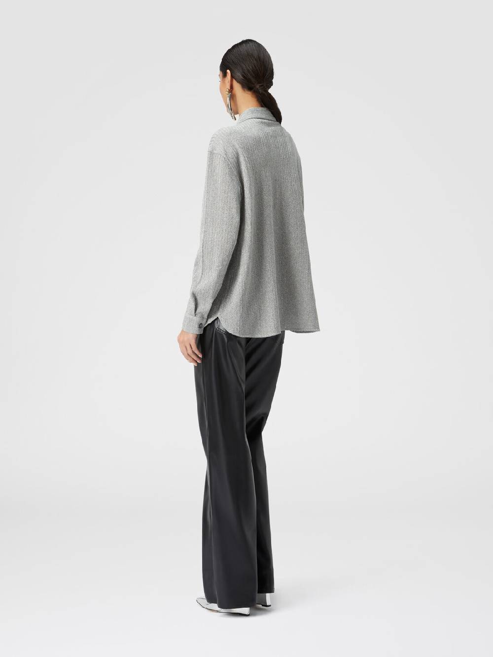 Missoni Camicia oversize in cotone e viscosa lamé Vendita Calda