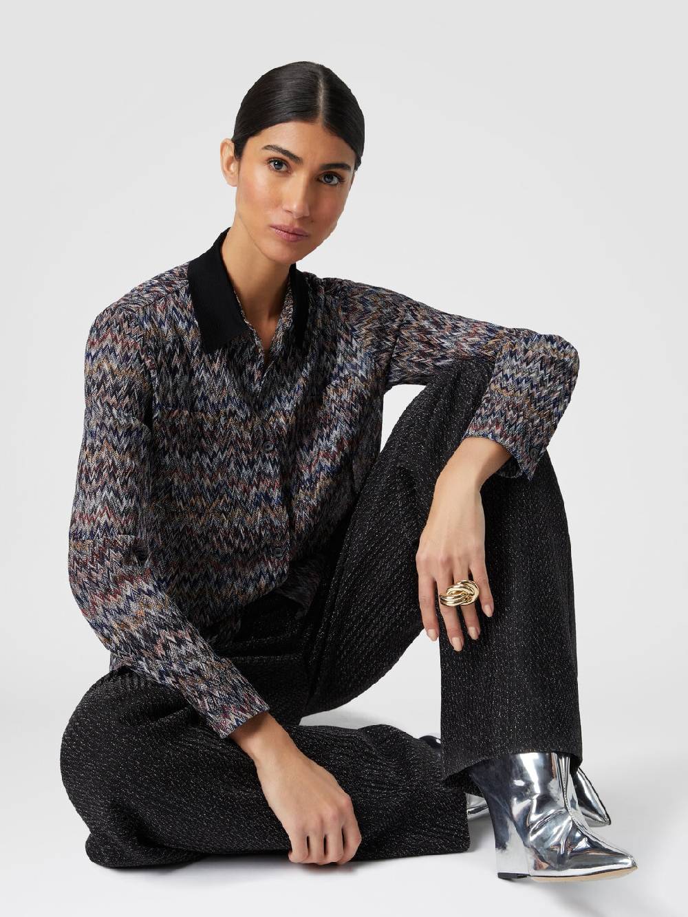 Missoni Camicia in misto viscosa lamé Vendita Economica