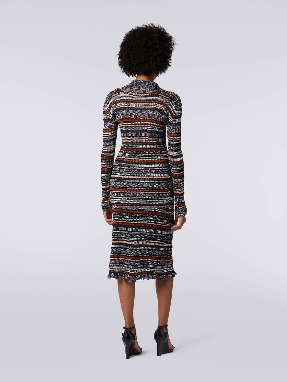 Missoni Camicia in maglia di viscosa a costine fiammata Saldi Di Fabbrica