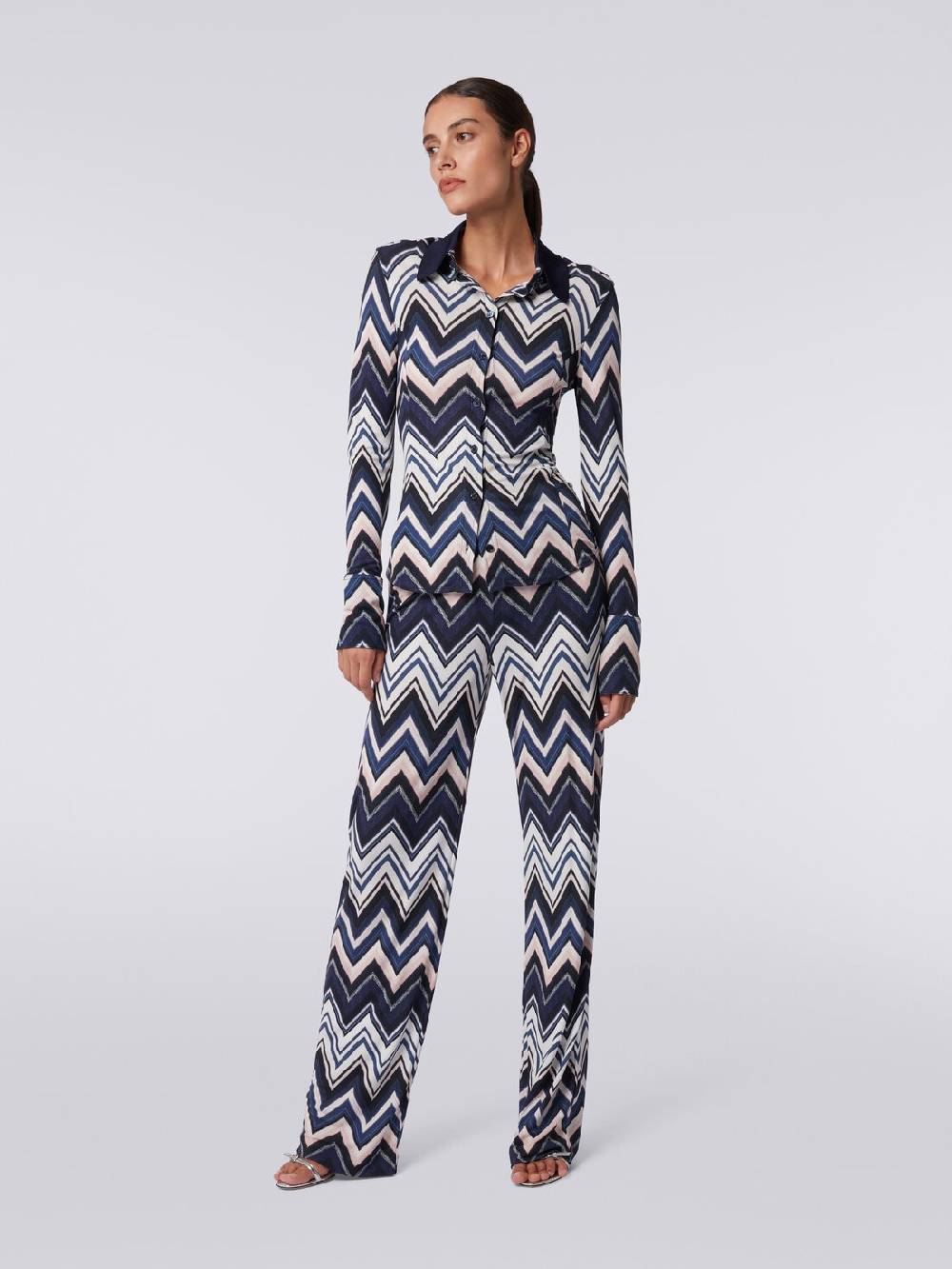 Missoni Camicia in viscosa con stampa zig zag