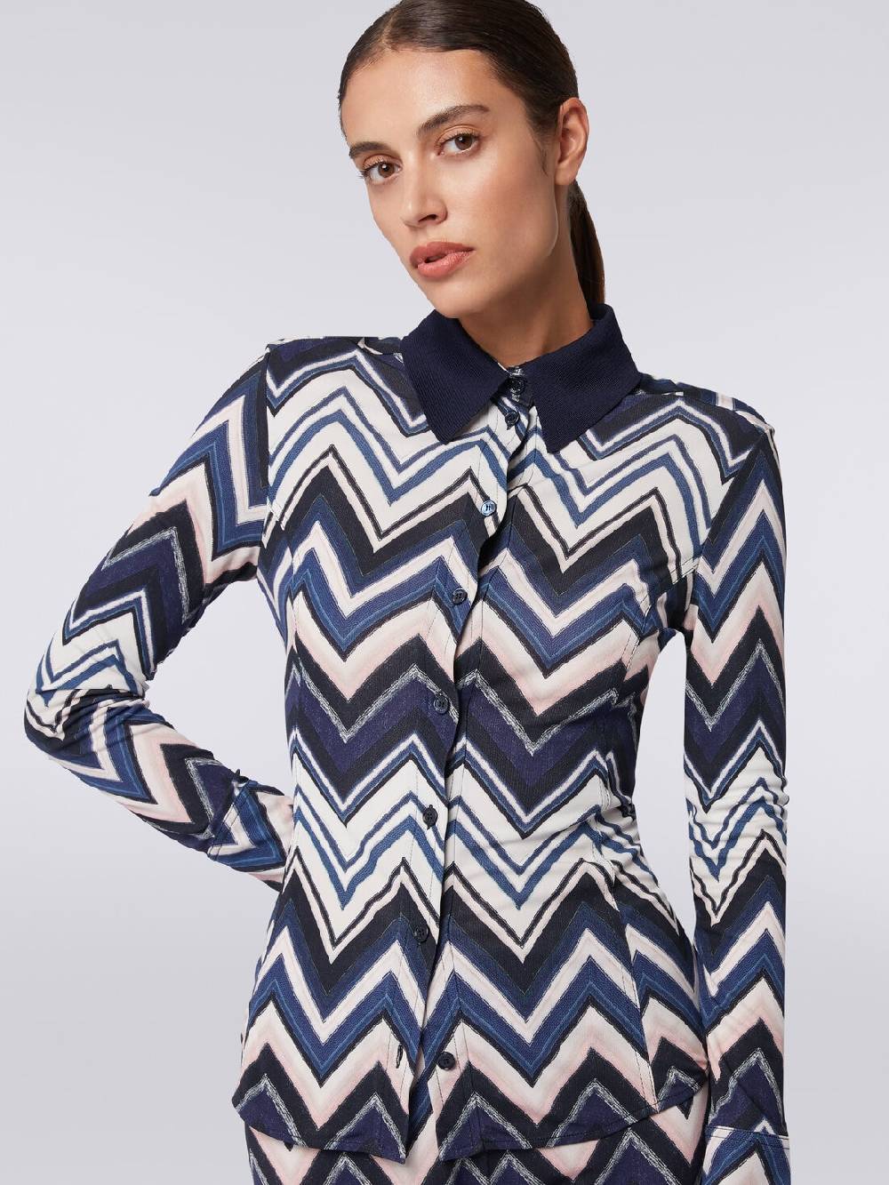 Missoni Camicia in viscosa con stampa zig zag I Più Venduti