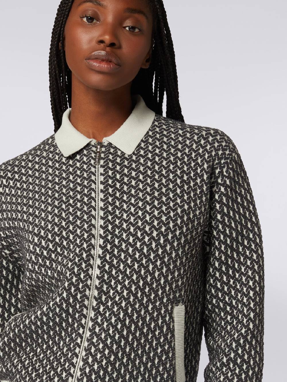 Missoni Bomber in cotone e nylon con zip Moda