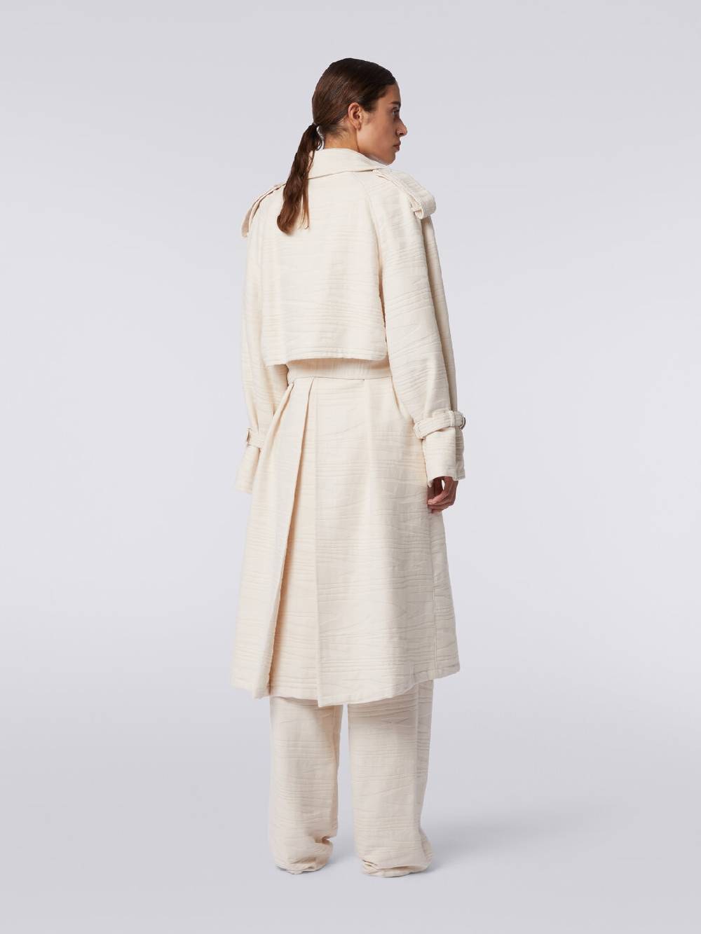 Missoni Trench in canvas di cotone jacquard fimmato Italy