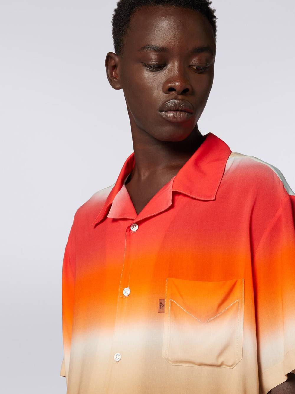 Missoni Camicia a maniche corte in viscosa dégradé Italia