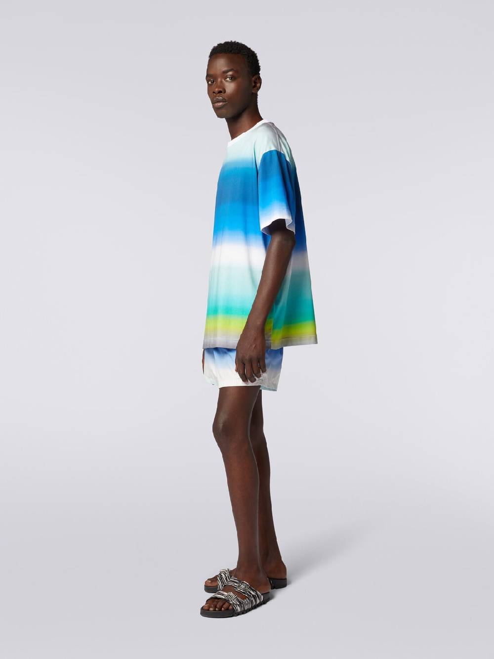Missoni T-shirt oversize in cotone con stampa dégradé In Linea