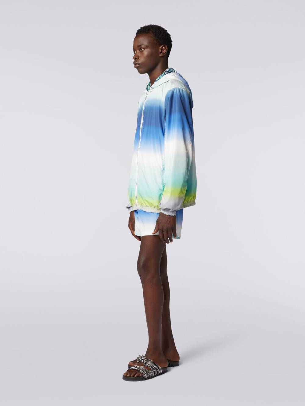 Missoni Giacca a vento reversibile in tessuto zig zag dégradé Qualità