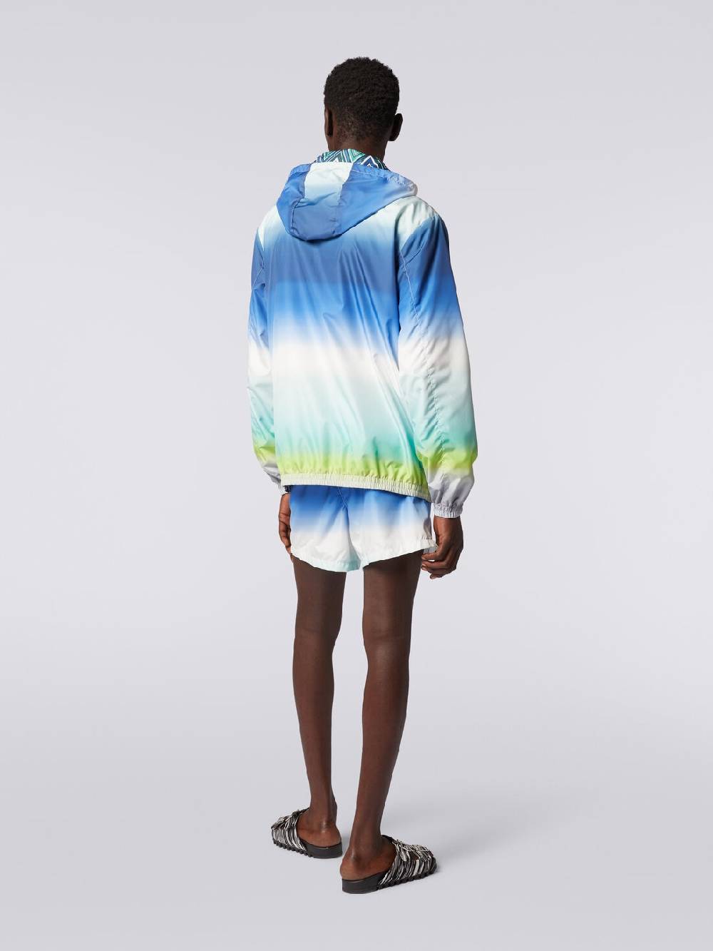 Missoni Giacca a vento reversibile in tessuto zig zag dégradé Qualità