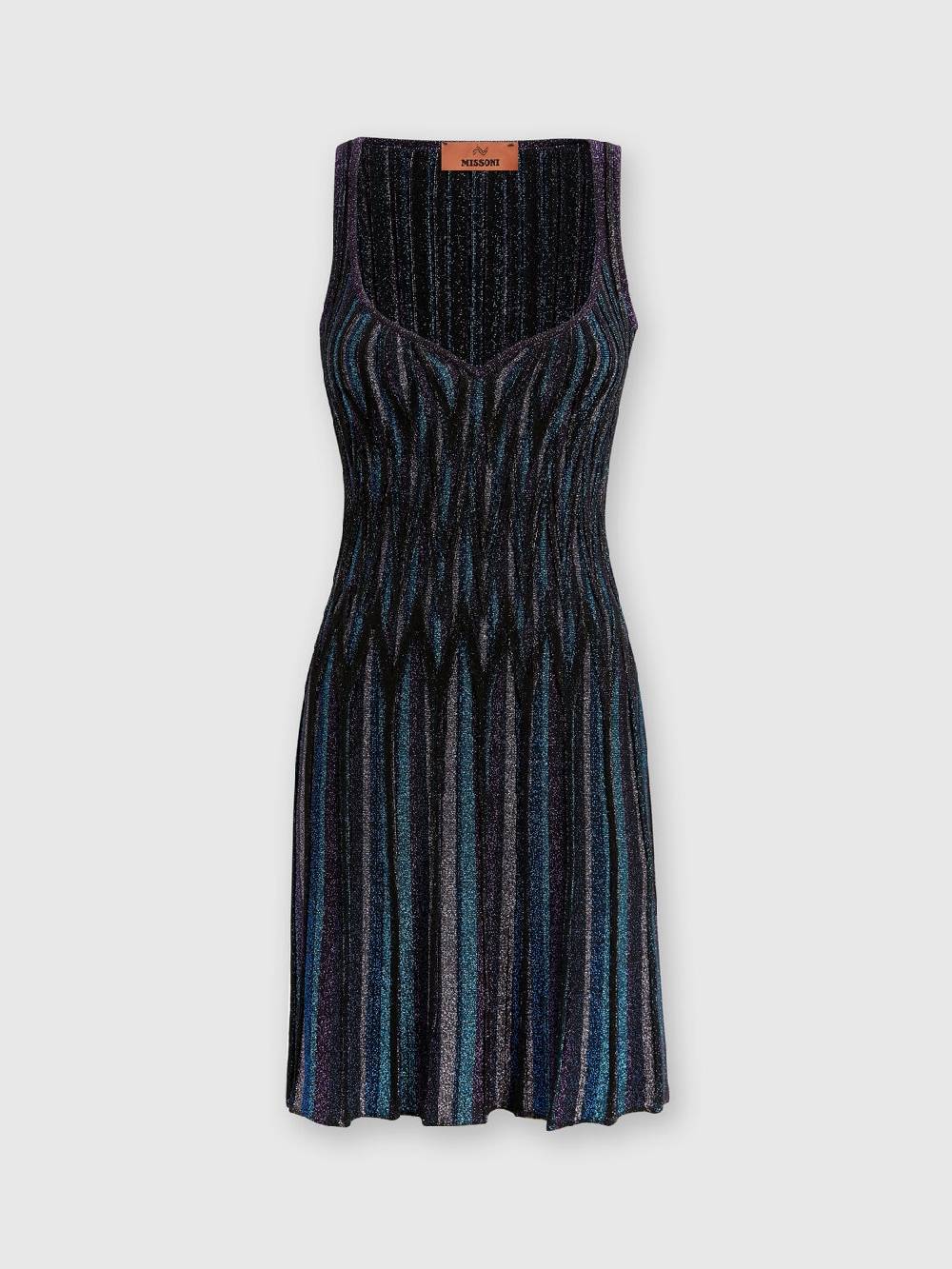 Missoni Mini-abito motivo diamante lamé con scollatura a cuore Promozione