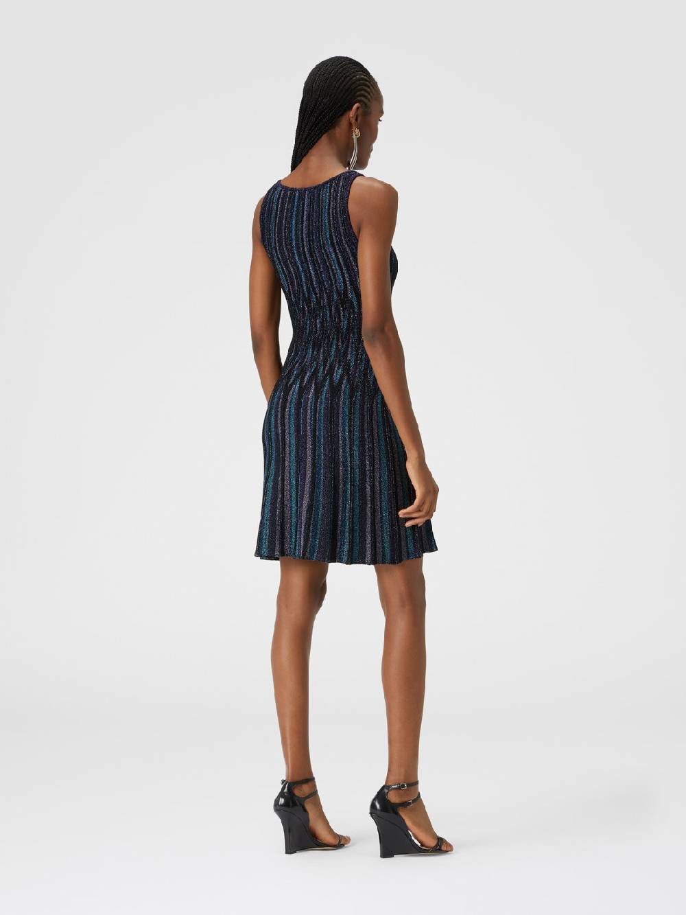 Missoni Mini-abito motivo diamante lamé con scollatura a cuore Promozione