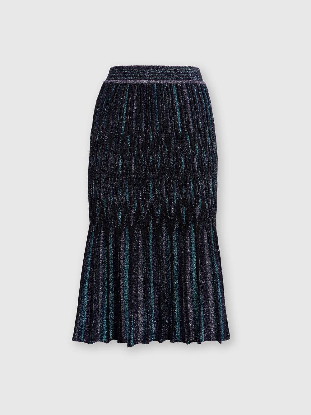 Missoni Gonna midi svasata motivo diamante lamé Spedizione Gratuita