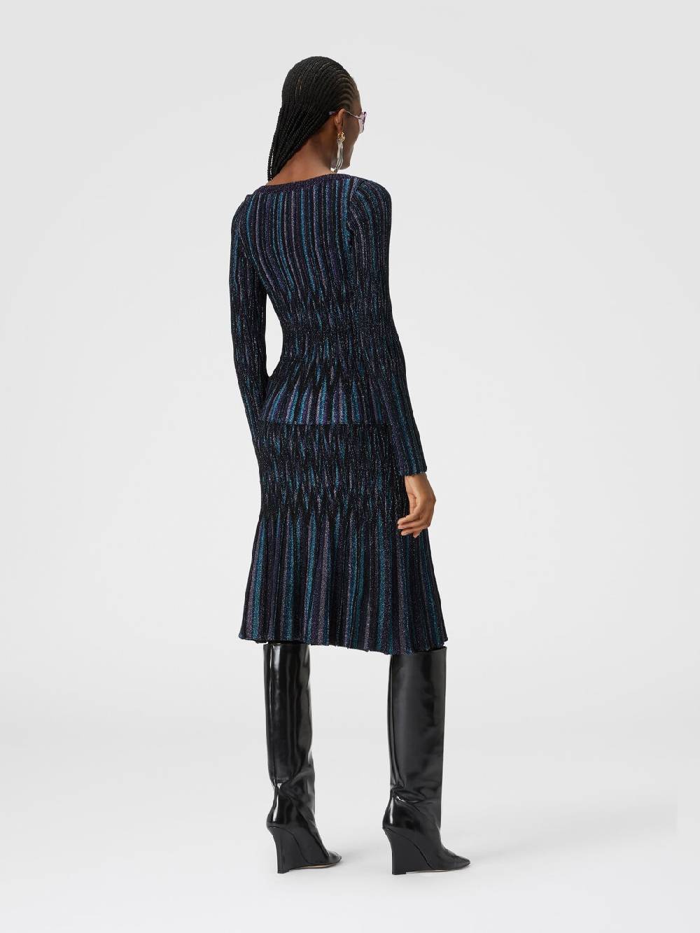 Missoni Gonna midi svasata motivo diamante lamé Spedizione Gratuita