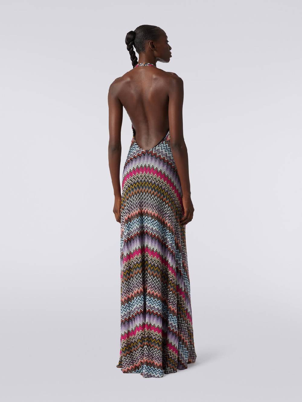 Missoni Abito lungo in viscosa zig zag con lurex Qualità Garantita