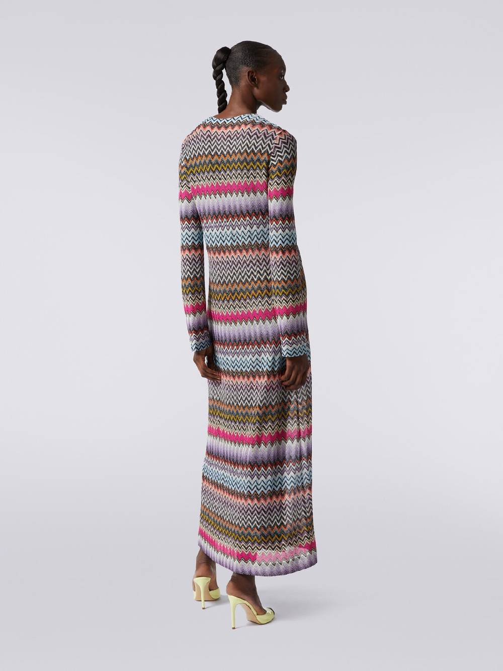 Missoni Cardigan lungo in viscosa zig zag con lurex Negozi Online