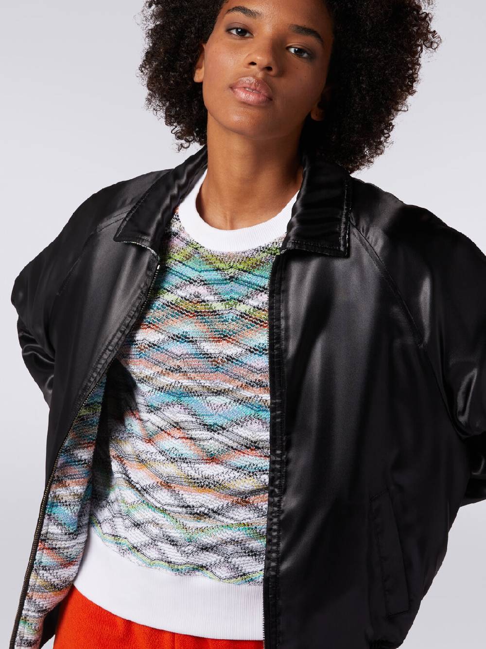 Missoni Bomber reversibile in raso e in maglia con lurex Acquista Ora