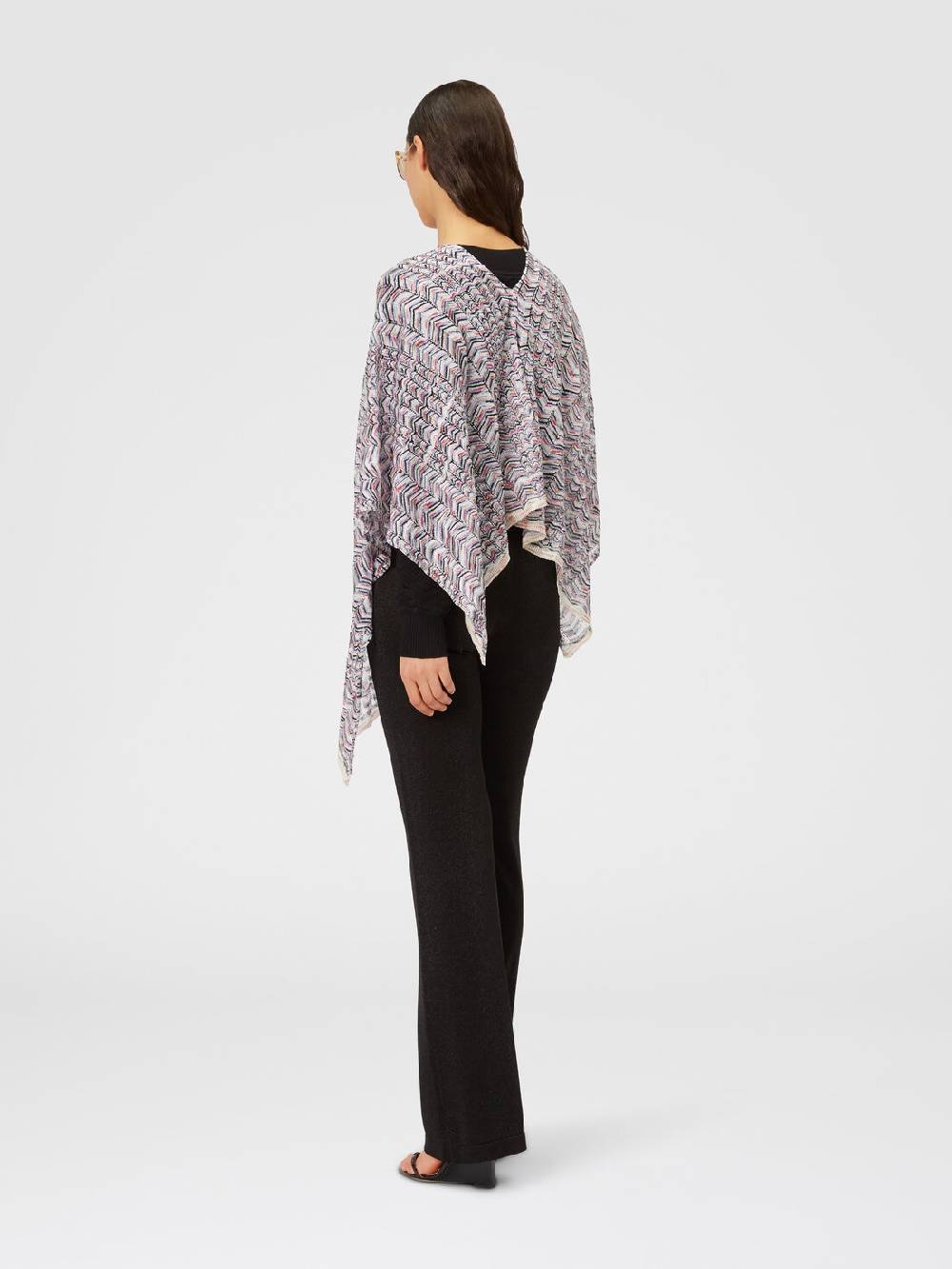 Missoni Poncho in maglia di viscosa e cotone chevron Promozione Limitata