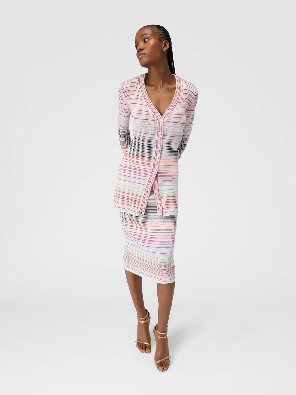 Missoni Cardigan in cotone e viscosa a righe Shopping Online