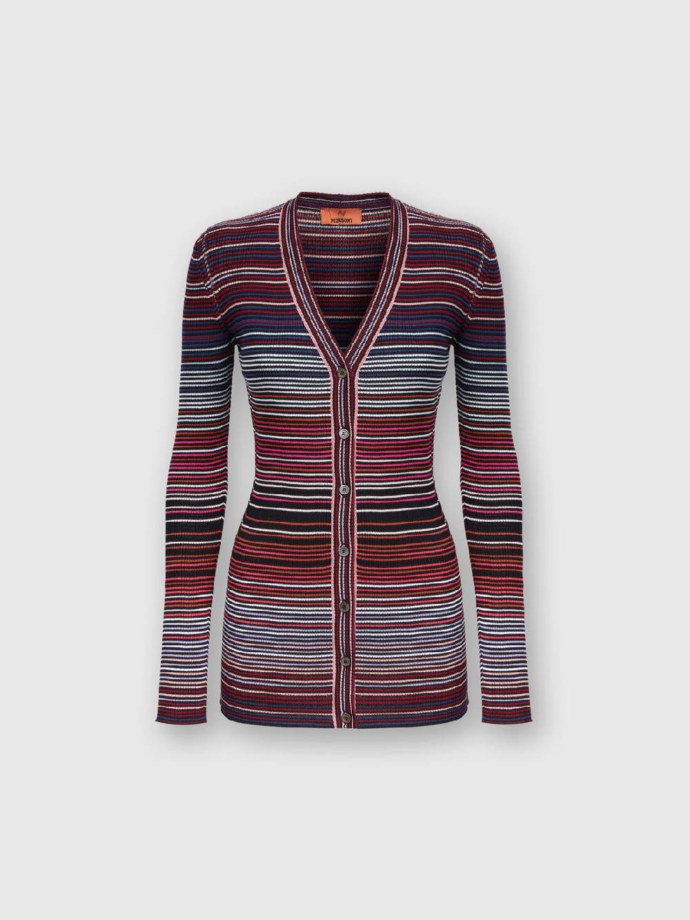 Missoni Cardigan in cotone e viscosa a righe Liquidazione
