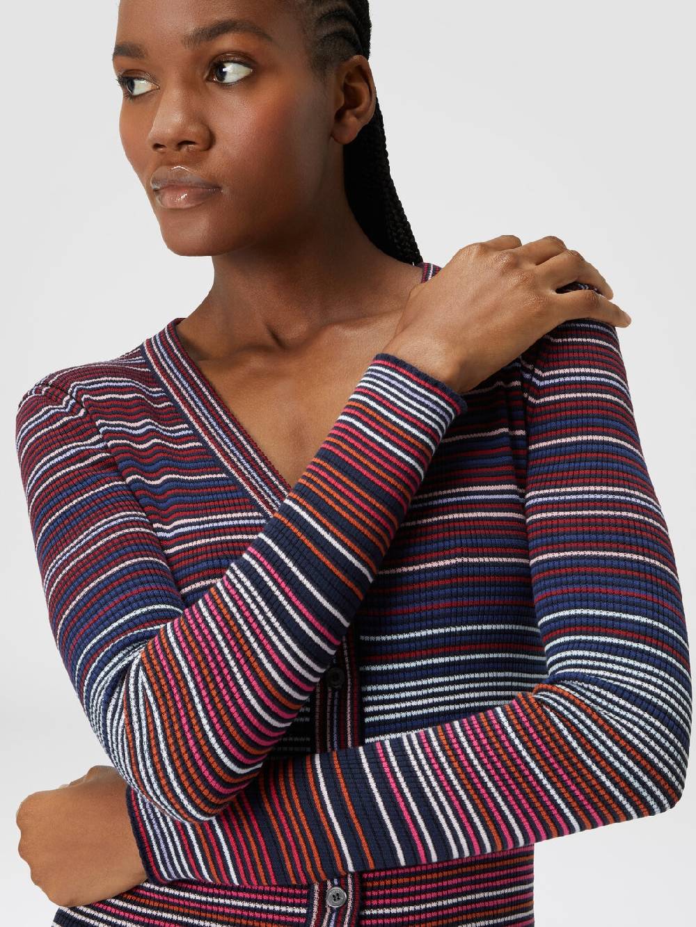 Missoni Cardigan in cotone e viscosa a righe Liquidazione