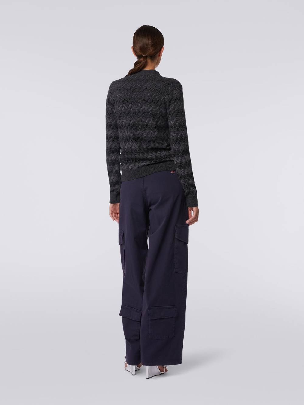 Missoni Cardigan con scollo a V in cachemire con zig zag Prezzo Ridotto