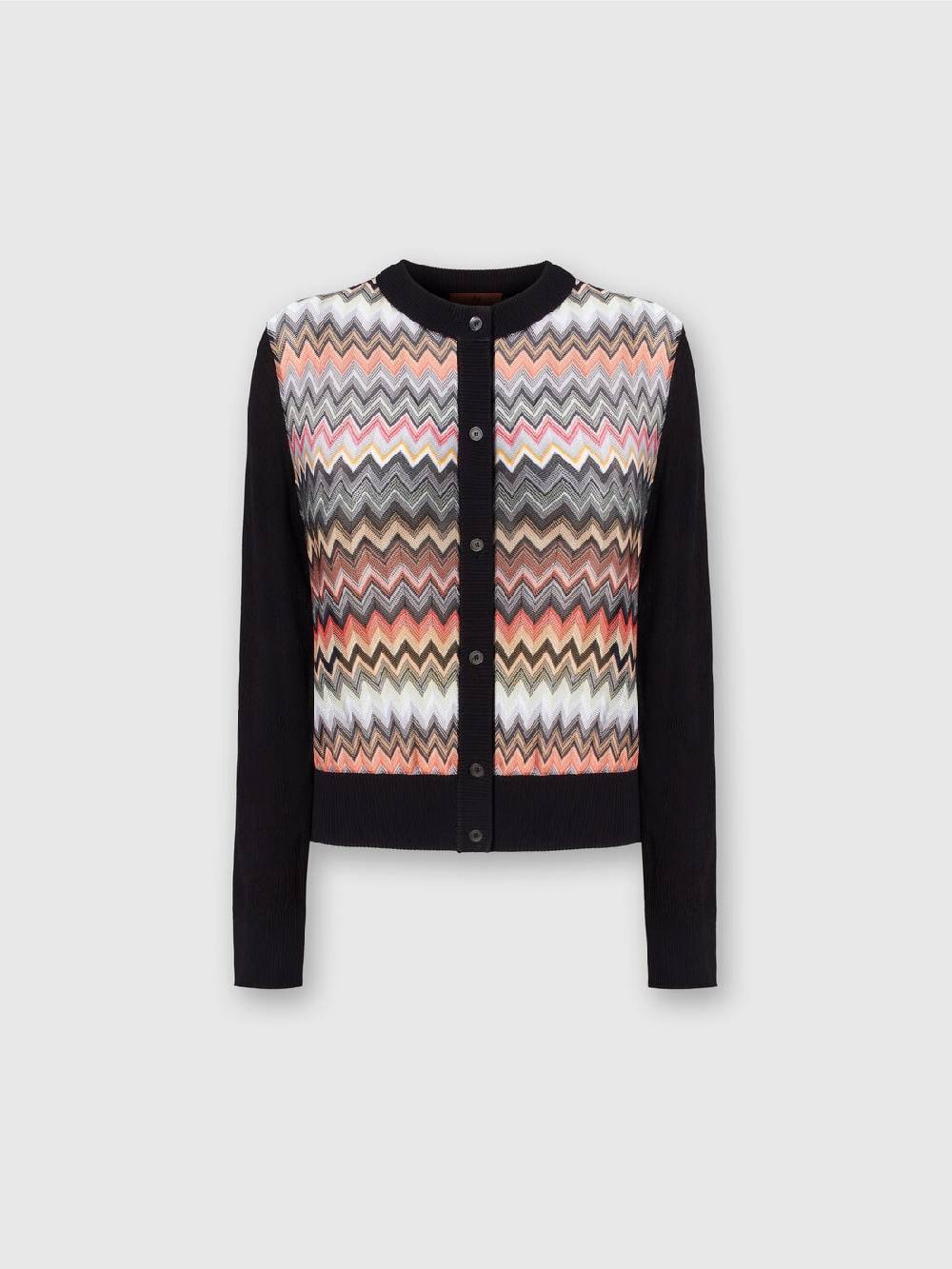 Missoni Cardigan corto in viscosa chevron Sottocosto