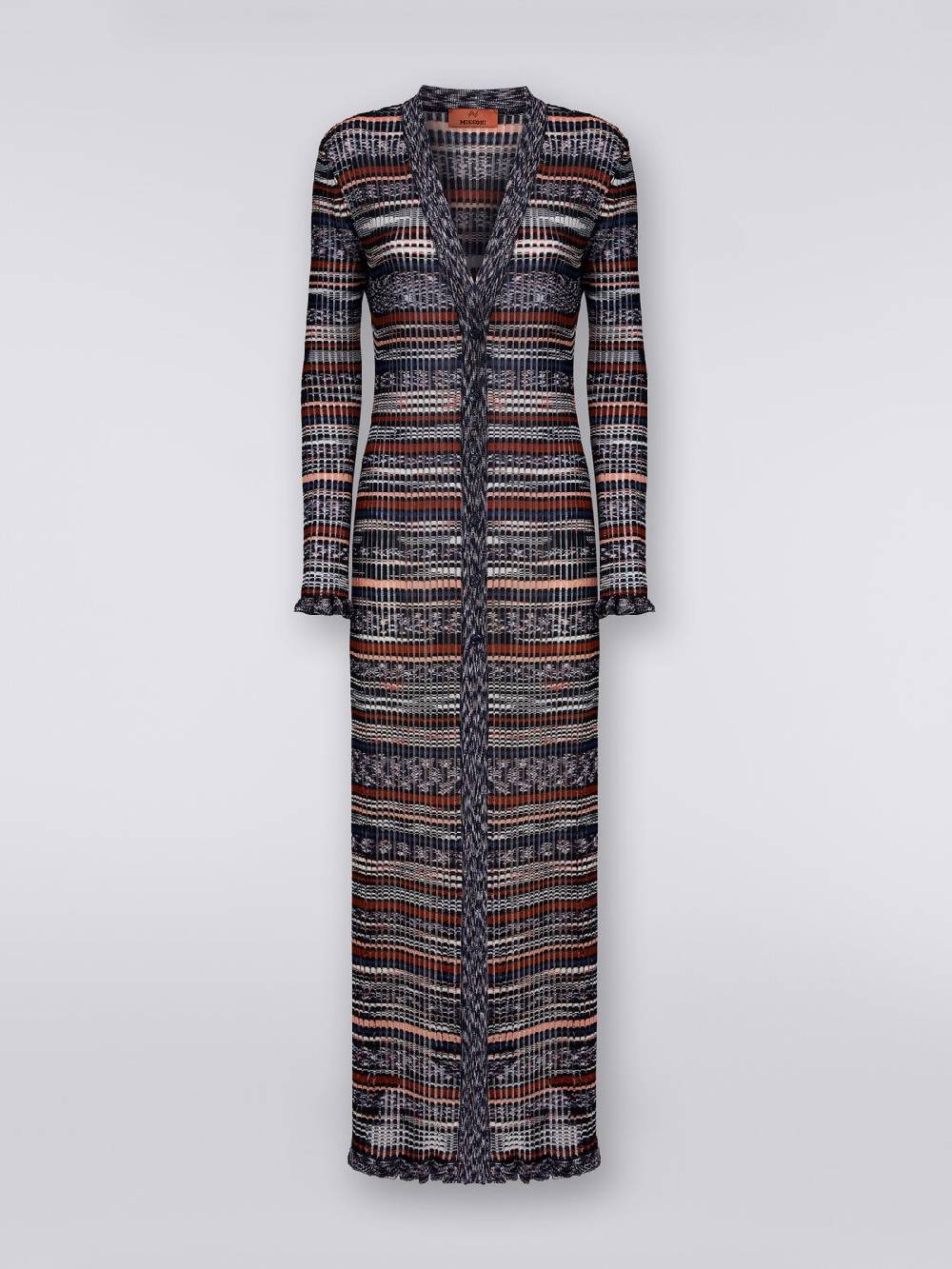 Missoni Cardigan lungo a costine in viscosa fiammata Offerte speciali