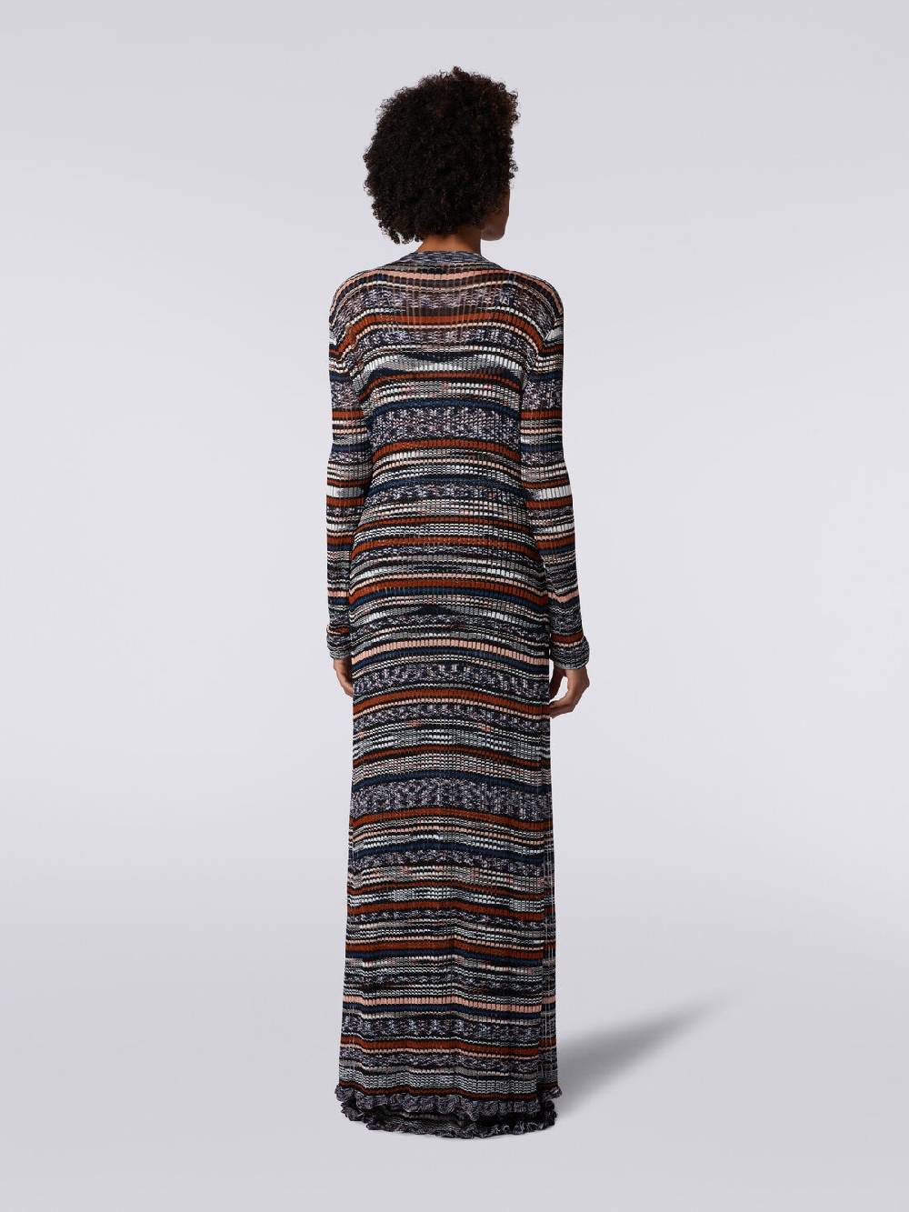 Missoni Cardigan lungo a costine in viscosa fiammata Offerte speciali