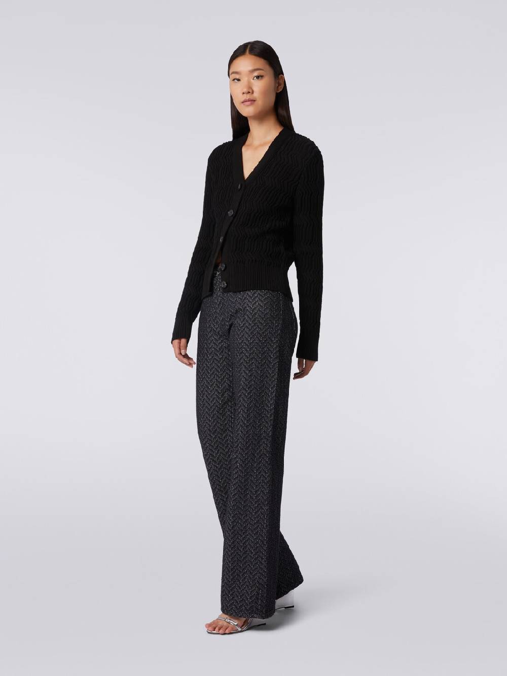 Missoni Cardigan in cotone con nervature verticali a rilievo Sconto