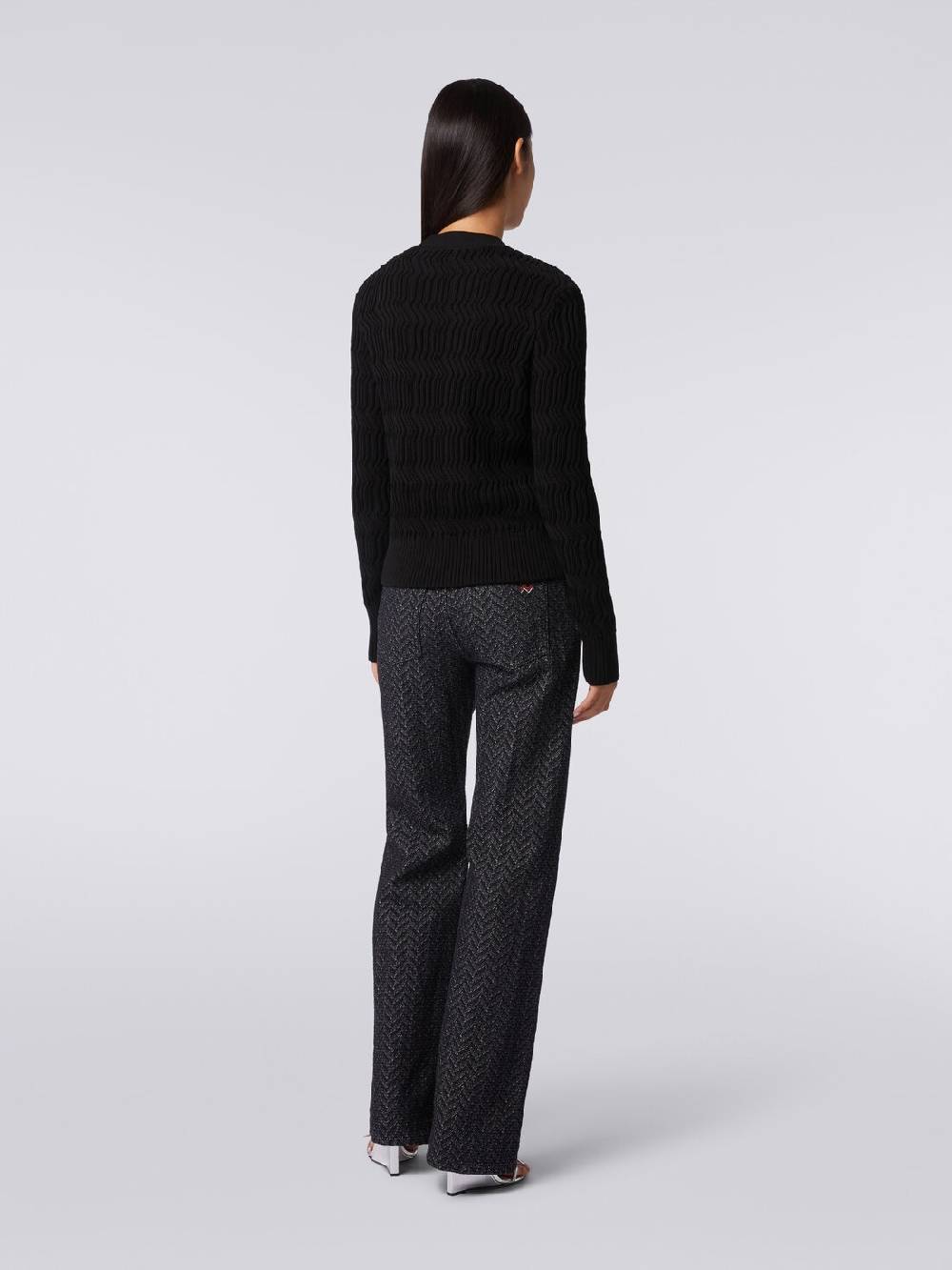 Missoni Cardigan in cotone con nervature verticali a rilievo Sconto