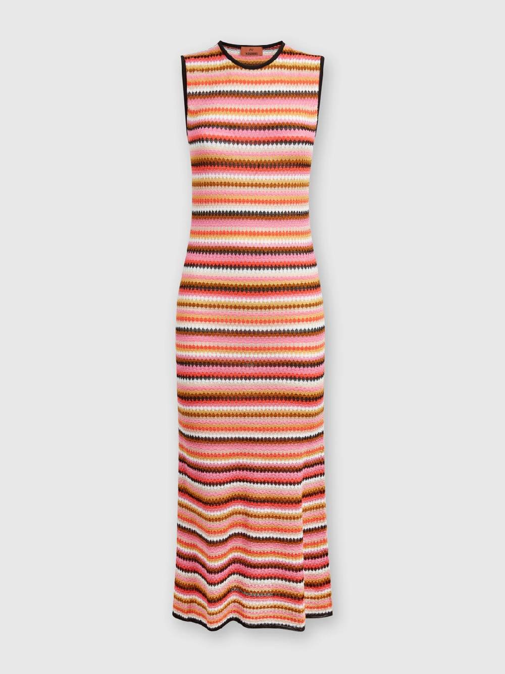 Missoni Abito midi senza maniche in lana e viscosa a righe Online