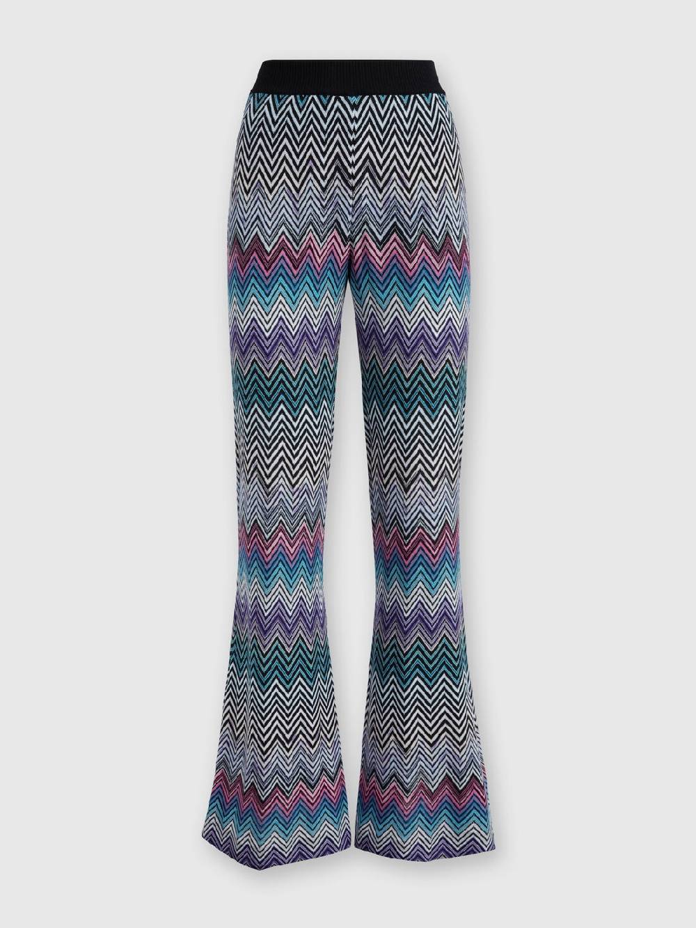 Missoni Pantaloni flare in lana zig zag Outlet