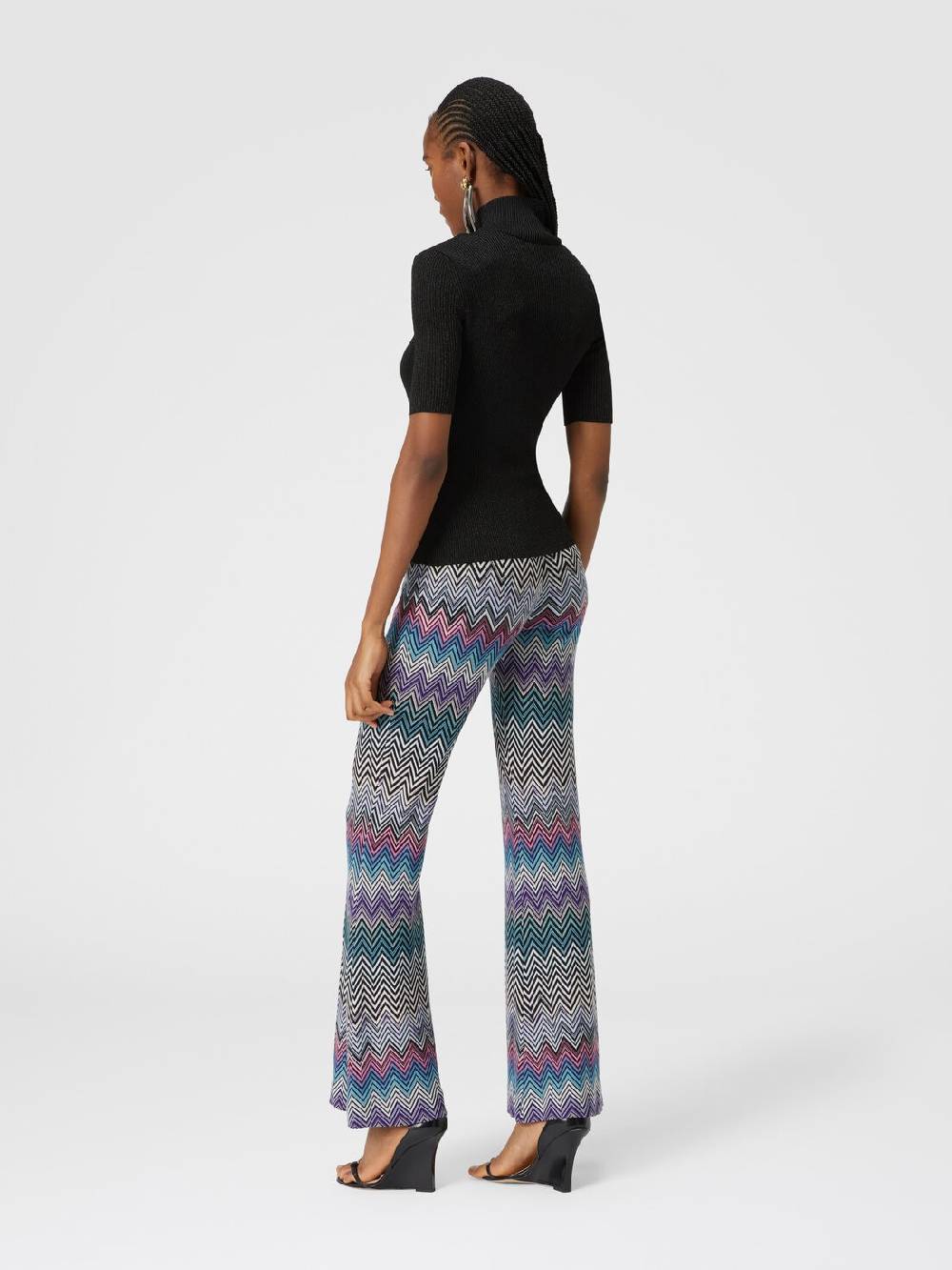 Missoni Pantaloni flare in lana zig zag Outlet