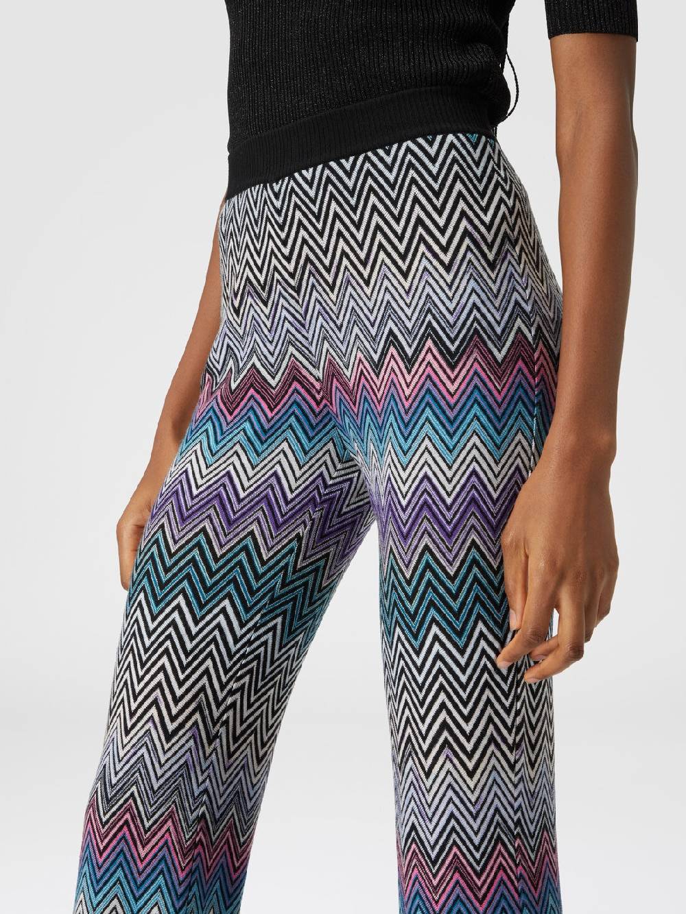 Missoni Pantaloni flare in lana zig zag Outlet