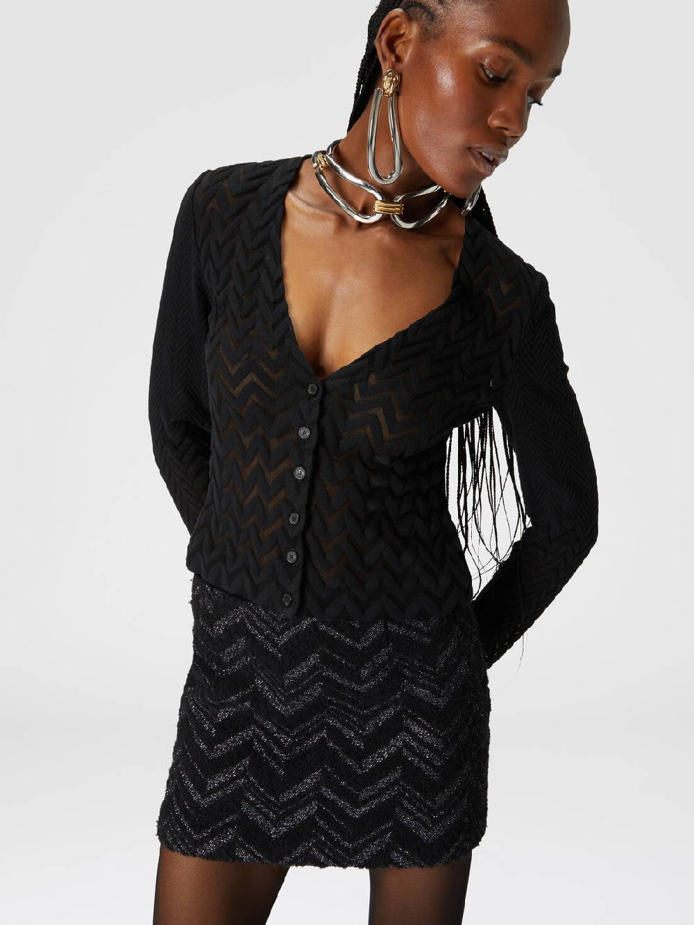 Missoni Cardigan chevron effetto vedo non vedo Offerte