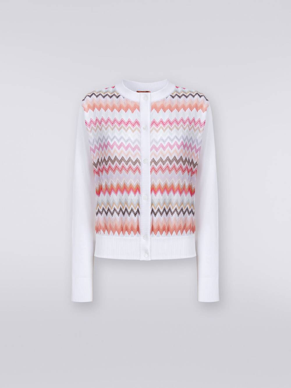 Missoni Cardigan corto in viscosa chevron Saldi Di Fabbrica