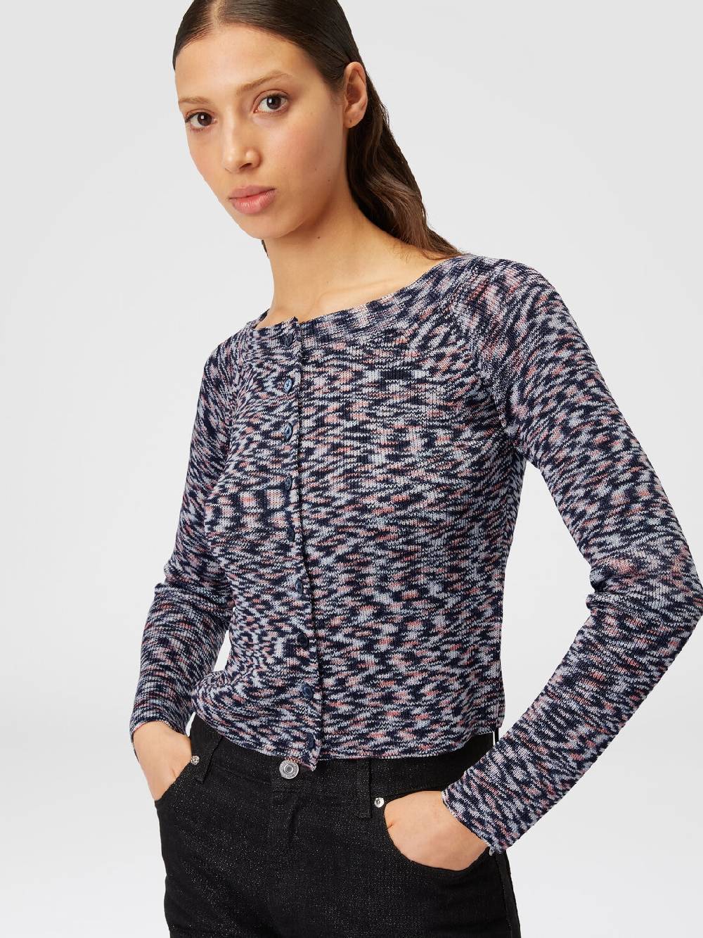 Missoni Cardigan corto in misto viscosa fiammata In Saldo